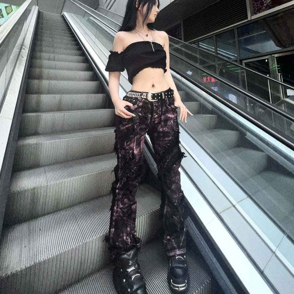 Rotten Rose Gold Wax Micro Horn Coated Jeans