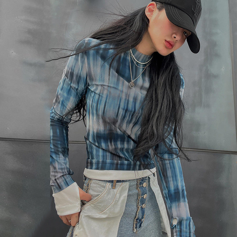 Fashion Bottoming Shirt Rib Short Top