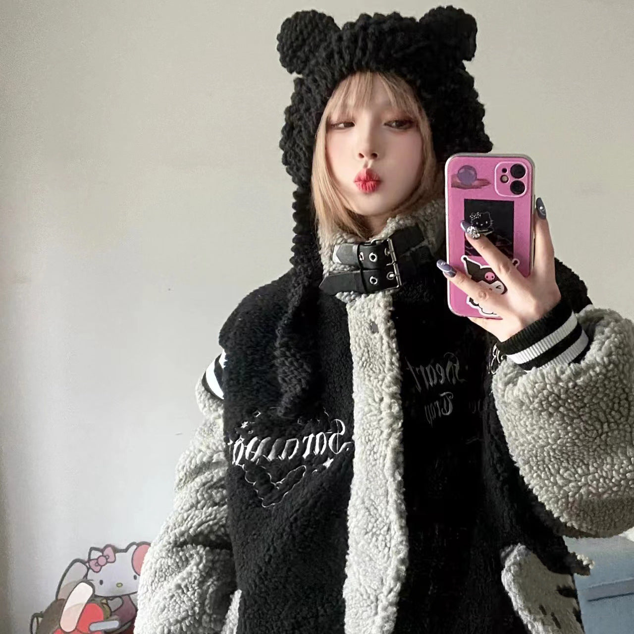 Idle Style Plush Lamb Wool Top