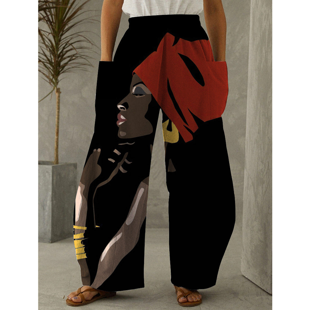 Women's Trousers Printed Fashion Graffiti