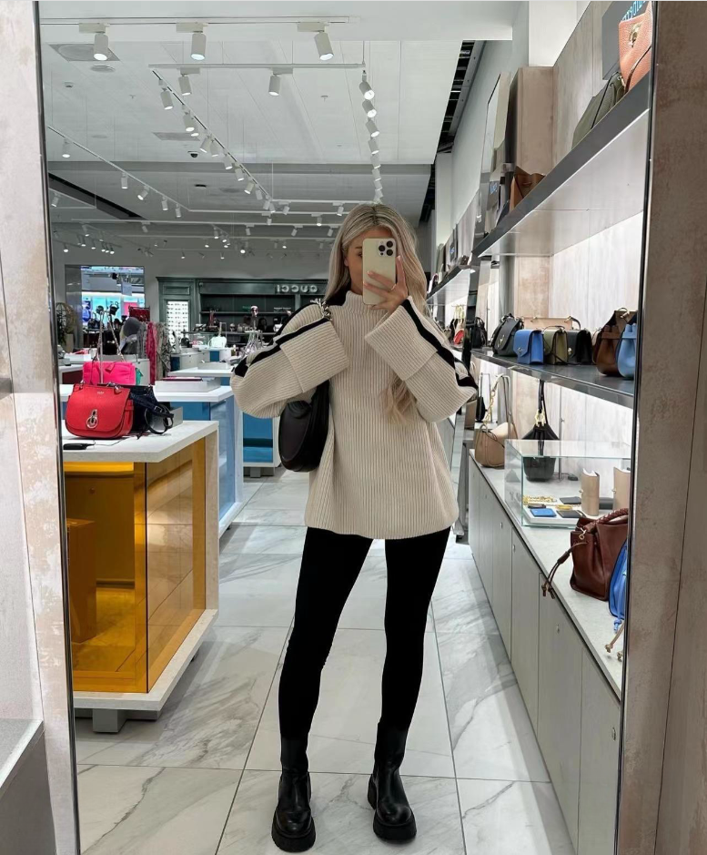 Women's Turtleneck Knitted Pullover Sweater