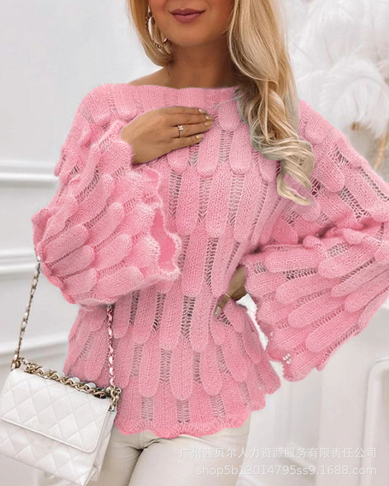 Elegant Texture Knitted Sweater