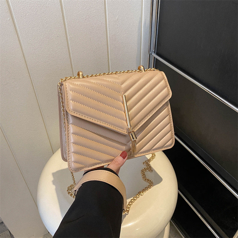 Chain Tassel Shoulder Crossbody Small Square Bag