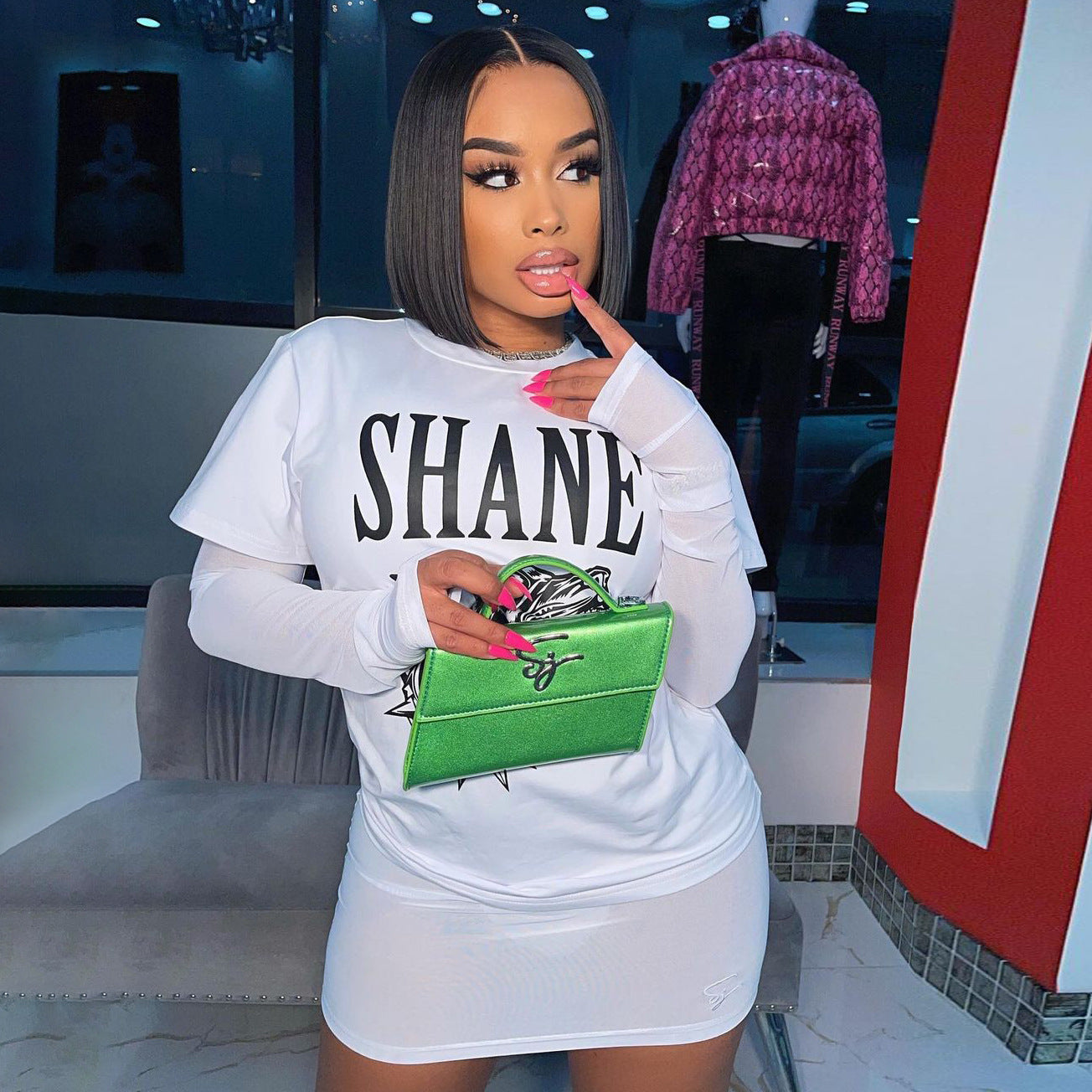 Women's Short Sleeve Long T-shirt