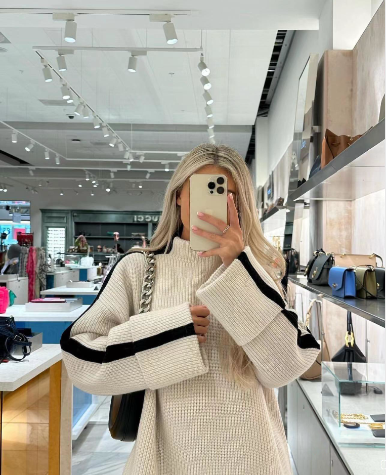 Women's Turtleneck Knitted Pullover Sweater