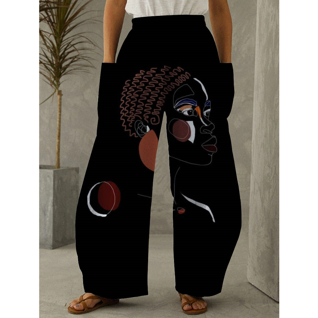 Women's Trousers Printed Fashion Graffiti