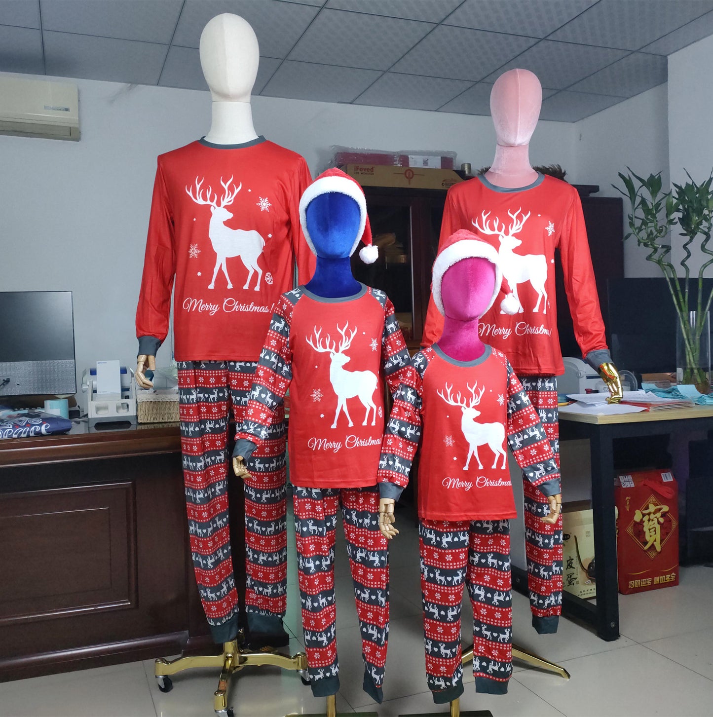 Letter Print Plaid Homewear Pajamas