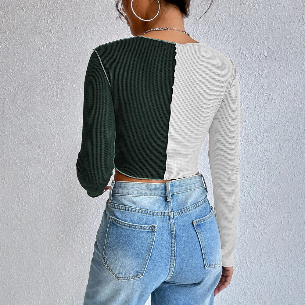 Patchwork Stitching Exposed Shorts