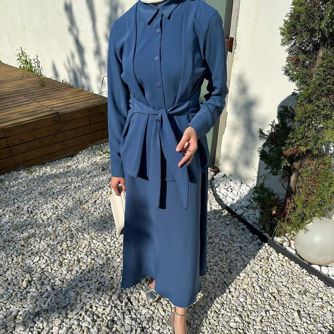 Women's Fashion Long Sleeve Lace-up Suit