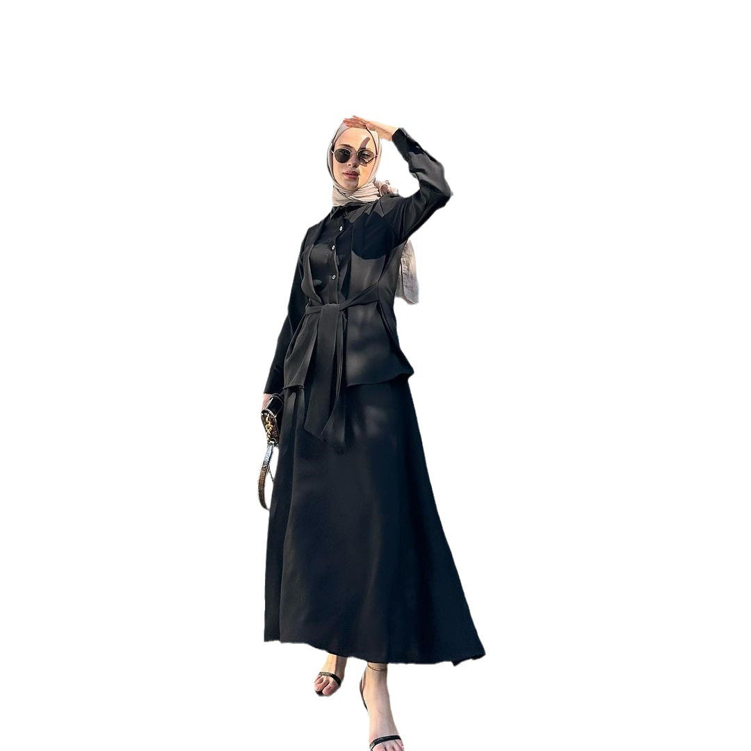 Women's Fashion Long Sleeve Lace-up Suit
