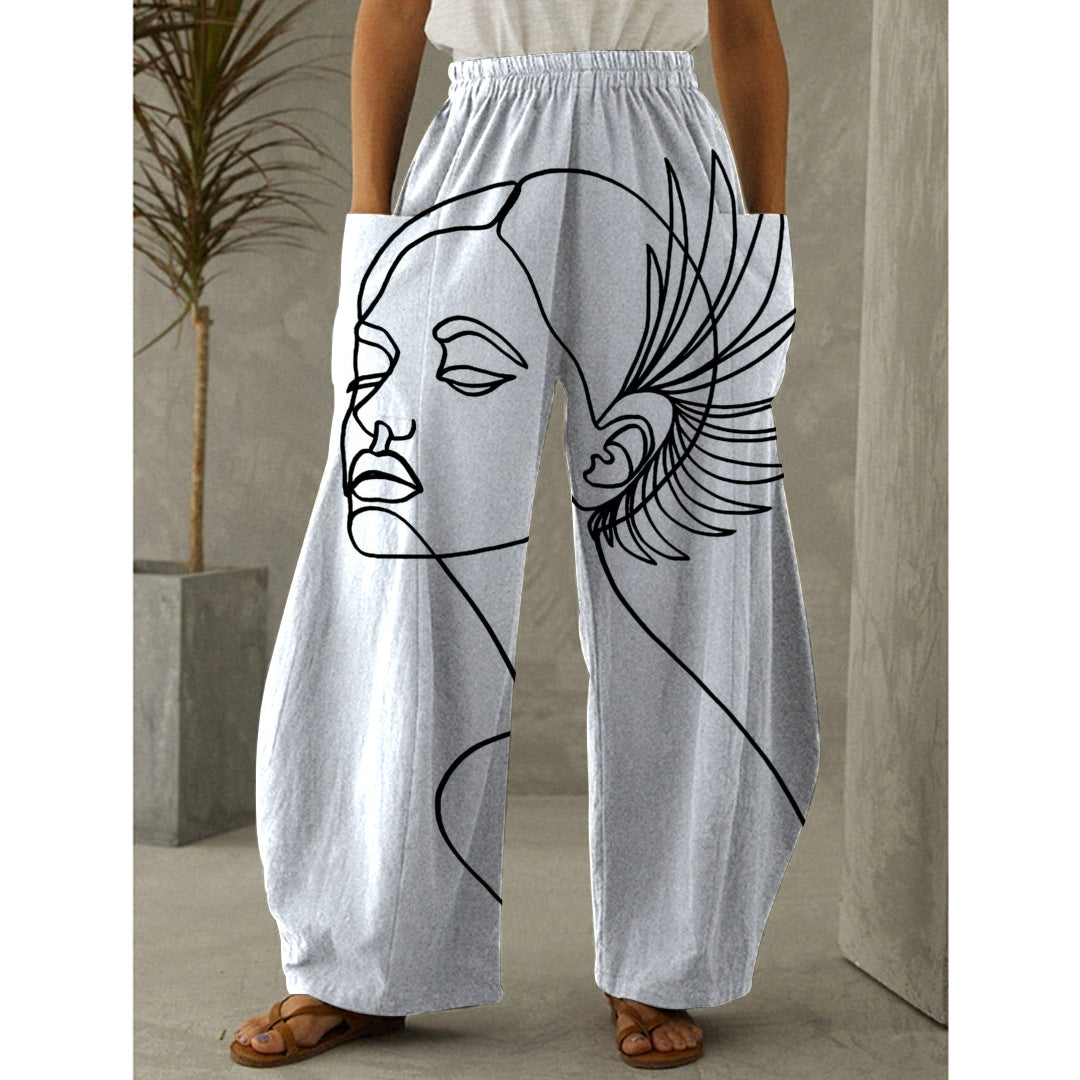 Women's Trousers Printed Fashion Graffiti