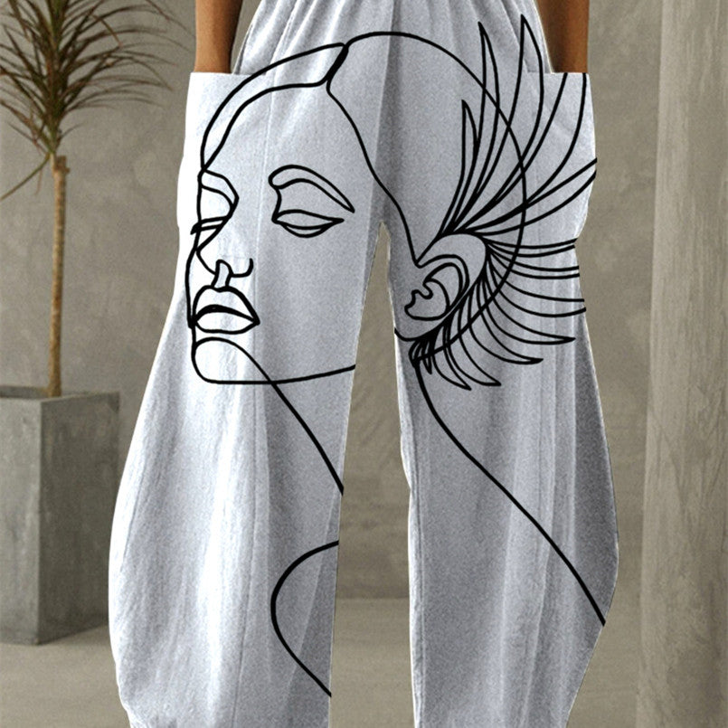 Women's Trousers Printed Fashion Graffiti