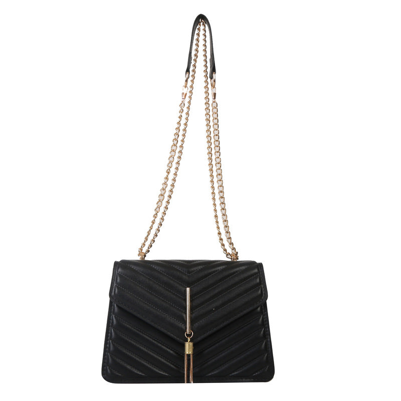 Chain Tassel Shoulder Crossbody Small Square Bag