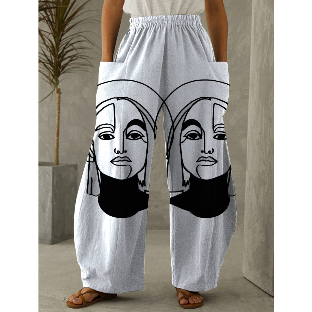 Women's Trousers Printed Fashion Graffiti
