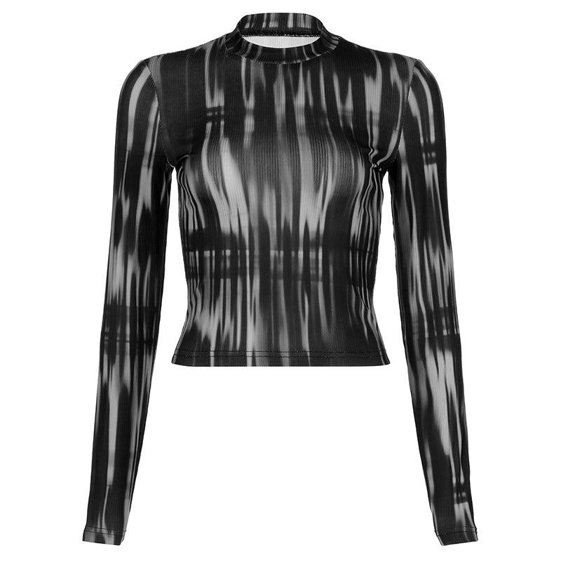 Fashion Bottoming Shirt Rib Short Top
