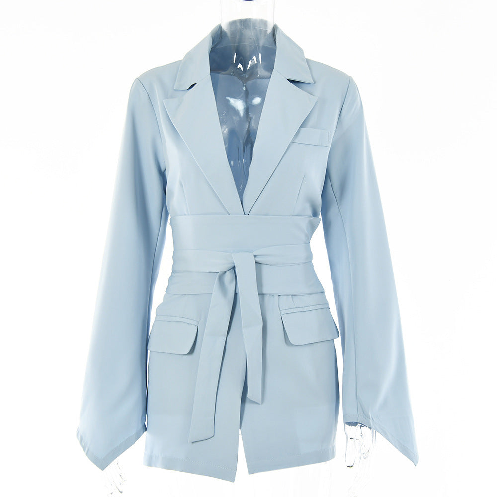 Women's Fashion Casual Solid Color Suit Coat