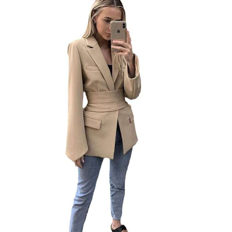 Women's Fashion Casual Solid Color Suit Coat
