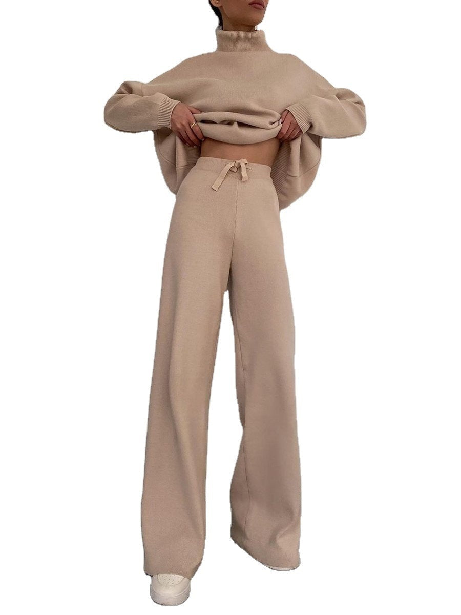 Women's Knitted Lace-up Fashion Suit