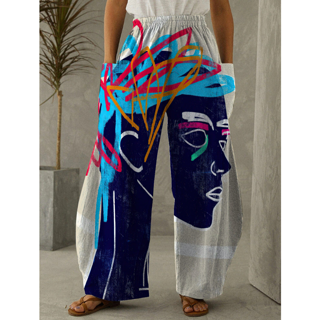 Women's Trousers Printed Fashion Graffiti