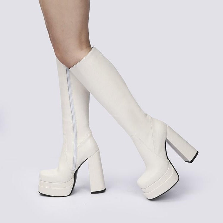 Thick High Heel Boots Thick Sole