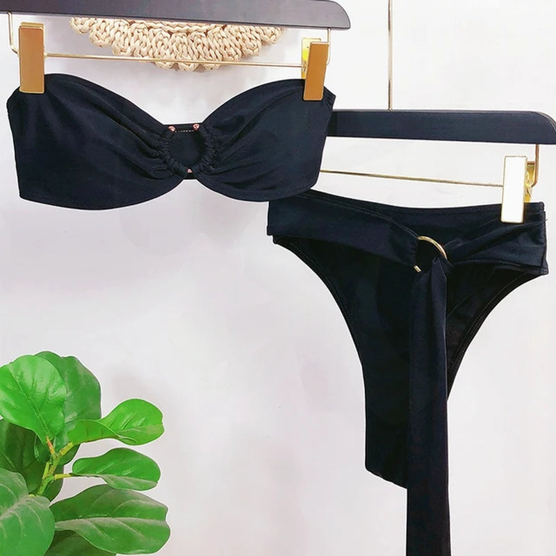 Bandeau Bikini Sexy Swimwear Swimsuits Bathing Suit Biquini 2022 Swimming Suit for Women Maillot De Bain Femme Swim Suit