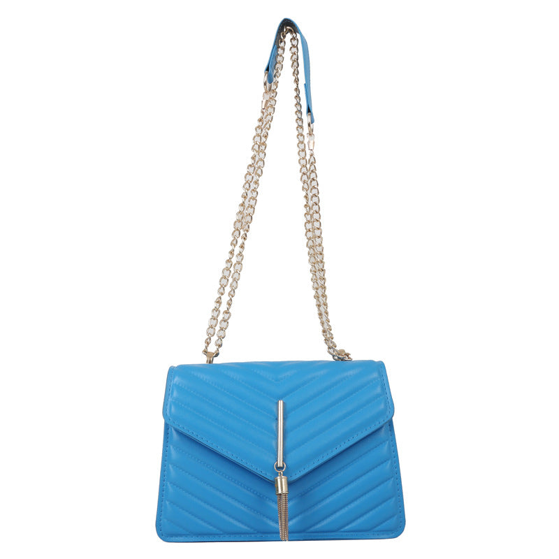 Chain Tassel Shoulder Crossbody Small Square Bag