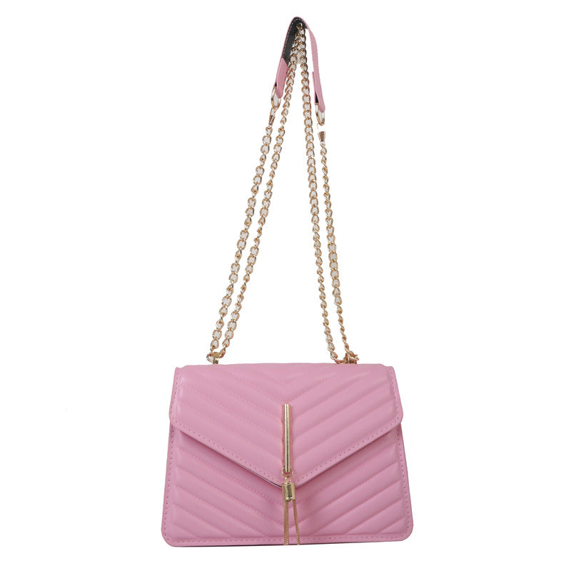 Chain Tassel Shoulder Crossbody Small Square Bag