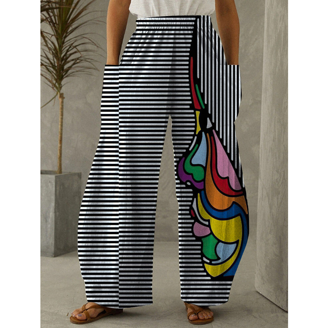 Women's Trousers Printed Fashion Graffiti