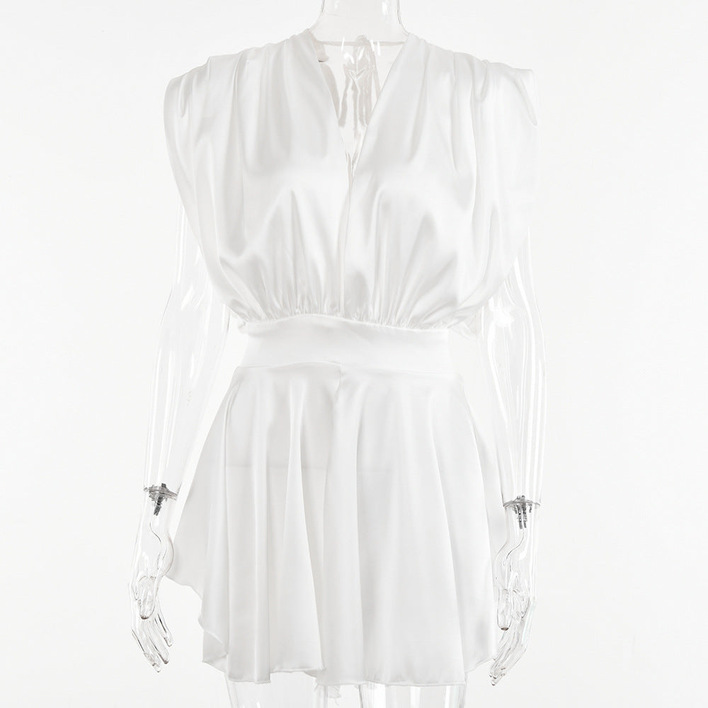 Women's Loose Design Culottes Jumpsuit Tops