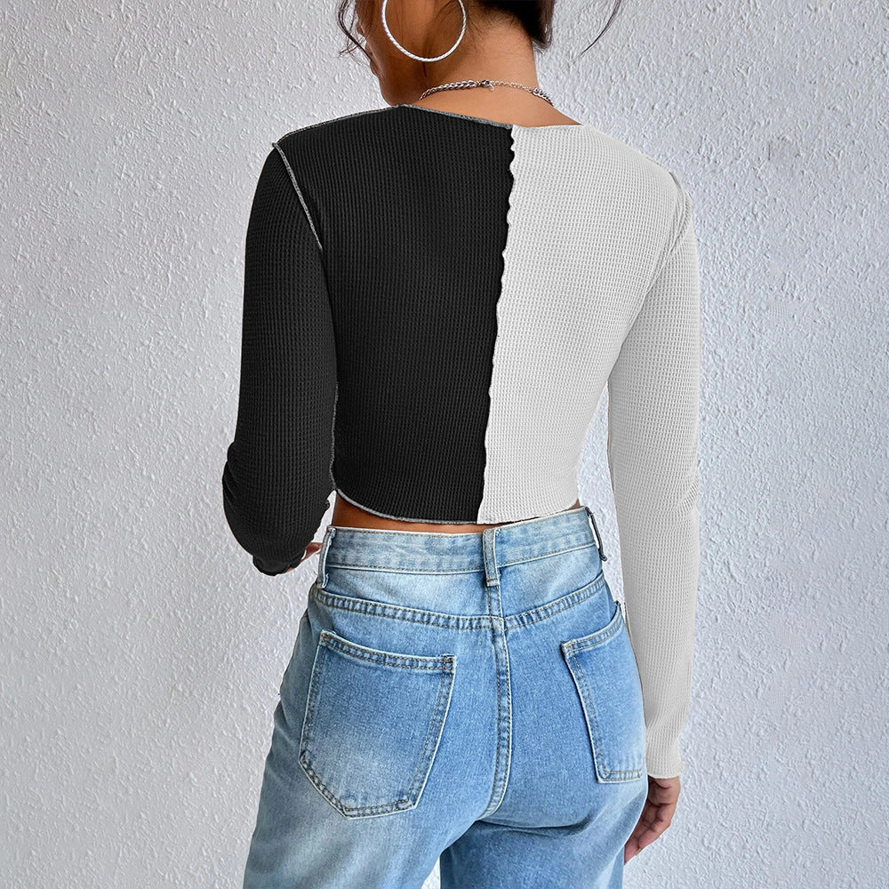 Patchwork Stitching Exposed Shorts