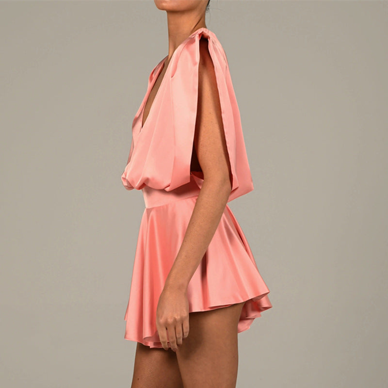 Women's Loose Design Culottes Jumpsuit Tops