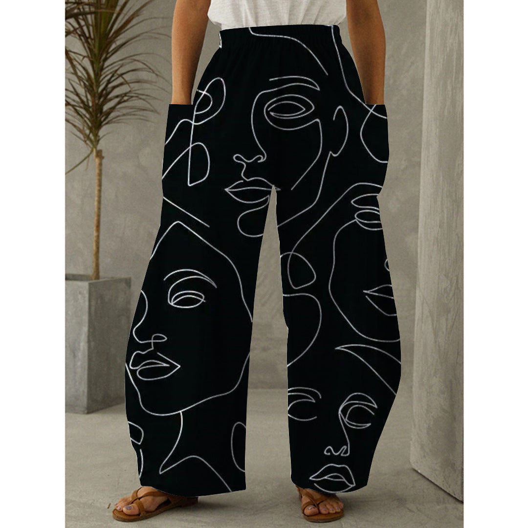 Women's Trousers Printed Fashion Graffiti