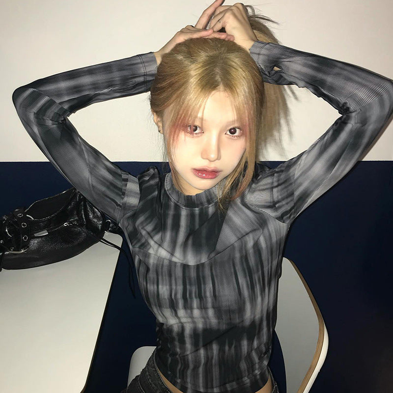 Fashion Bottoming Shirt Rib Short Top