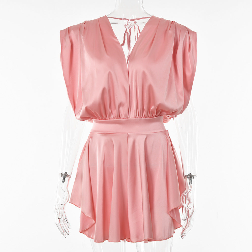 Women's Loose Design Culottes Jumpsuit Tops