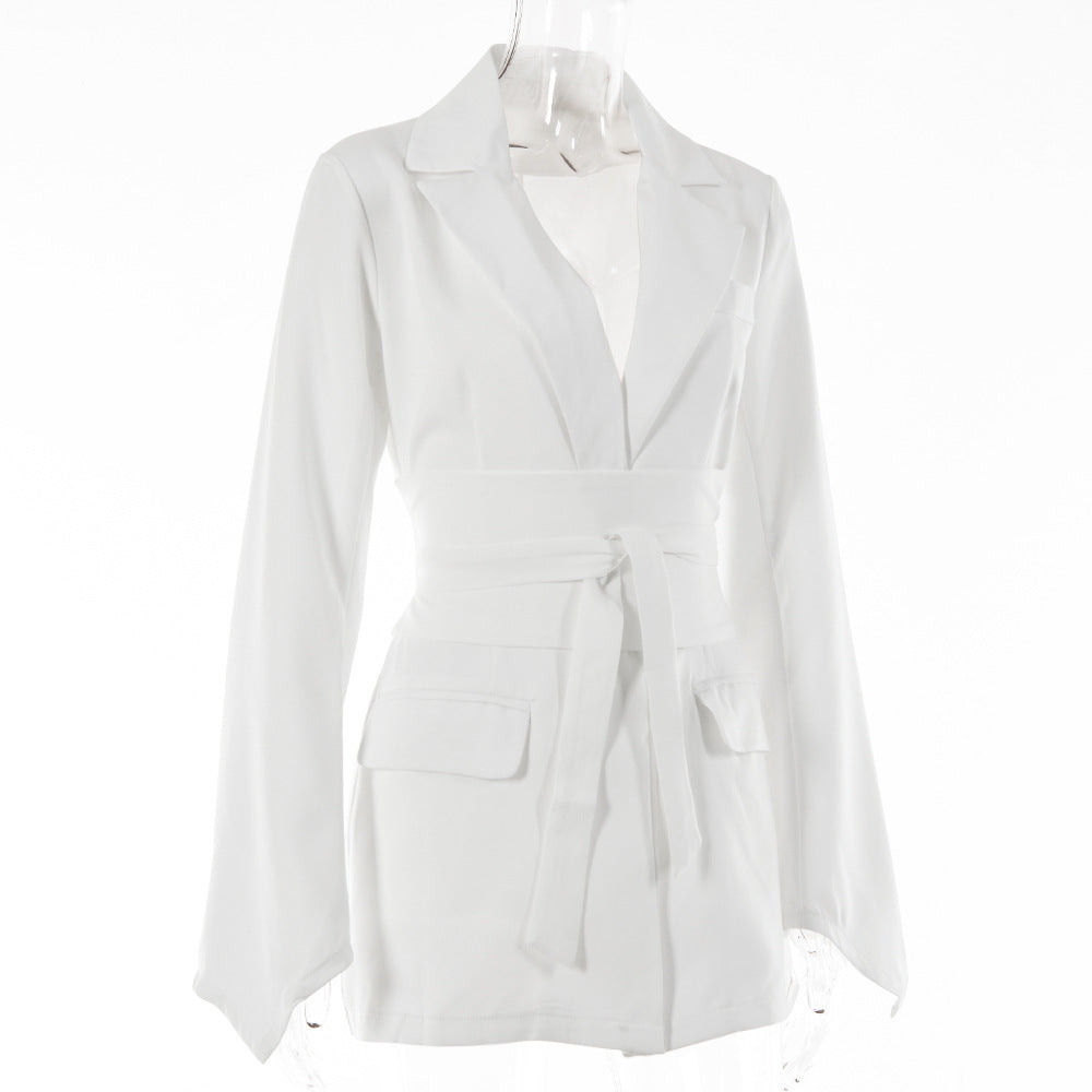 Women's Fashion Casual Solid Color Suit Coat