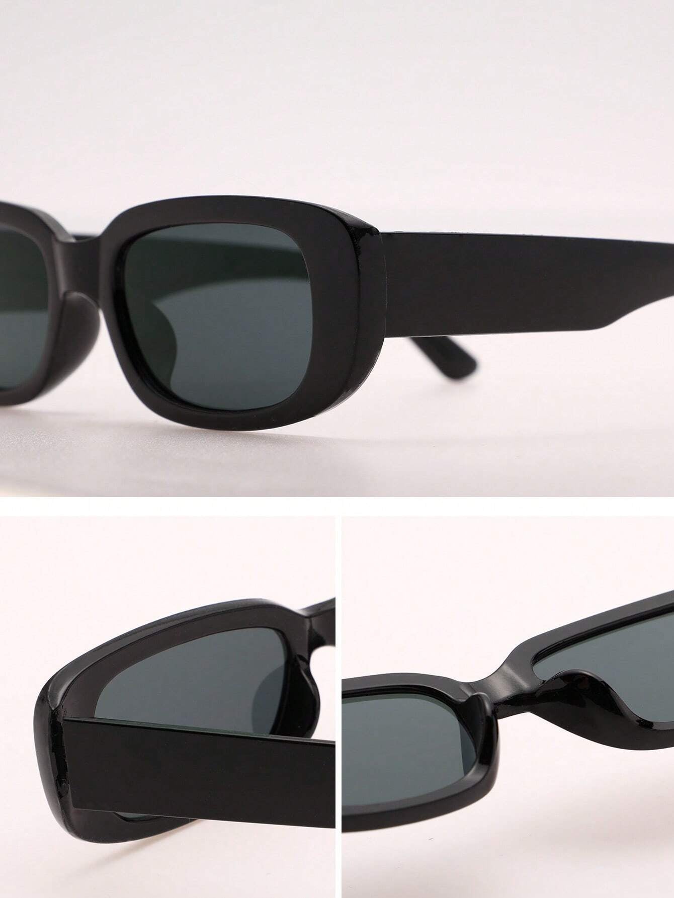 9Pcs Plastic Frame Geometric & Classic Sunglasses Combo, Summer Decoration Vintage Shades Beach Accessories