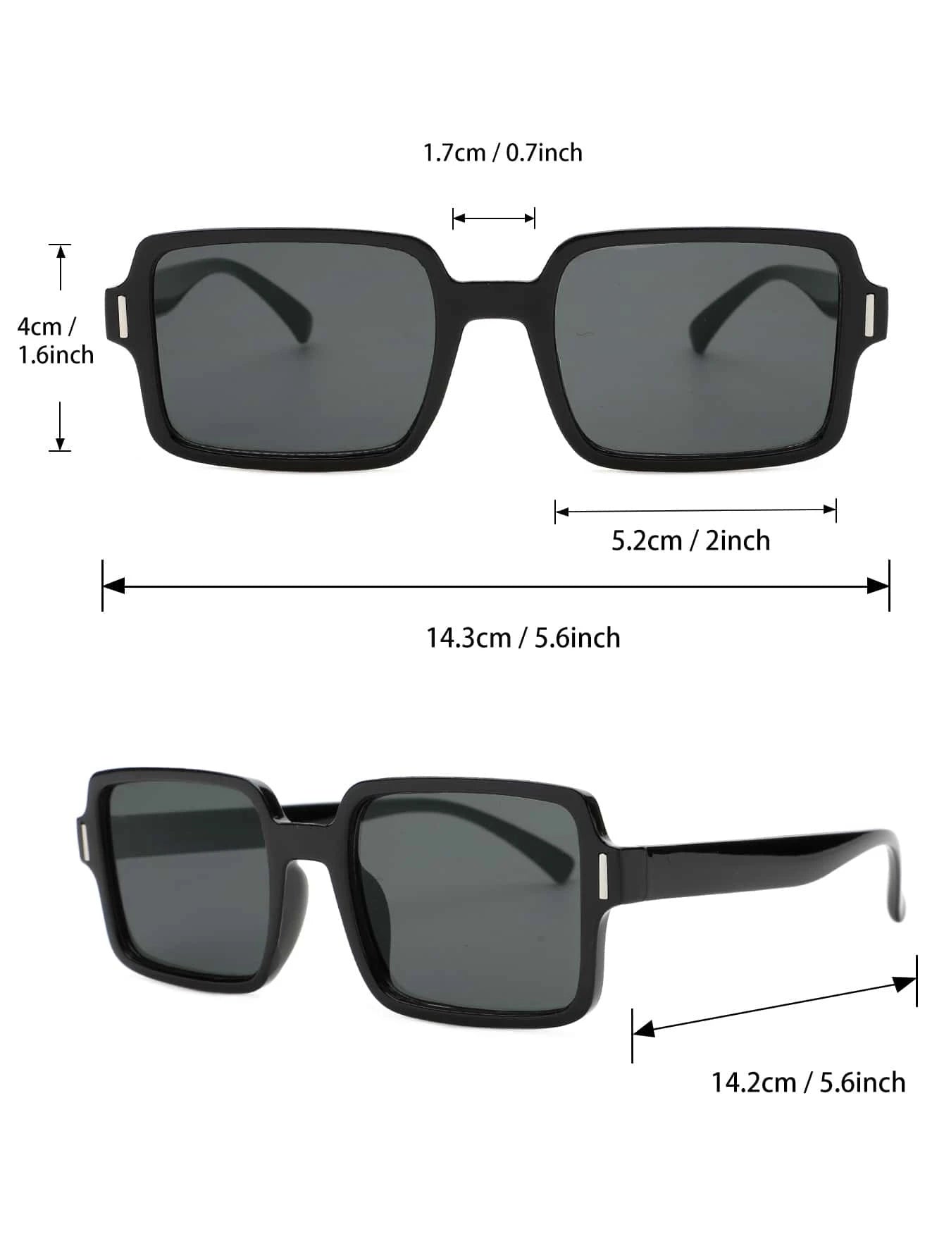 9Pcs Plastic Frame Geometric & Classic Sunglasses Combo, Summer Decoration Vintage Shades Beach Accessories