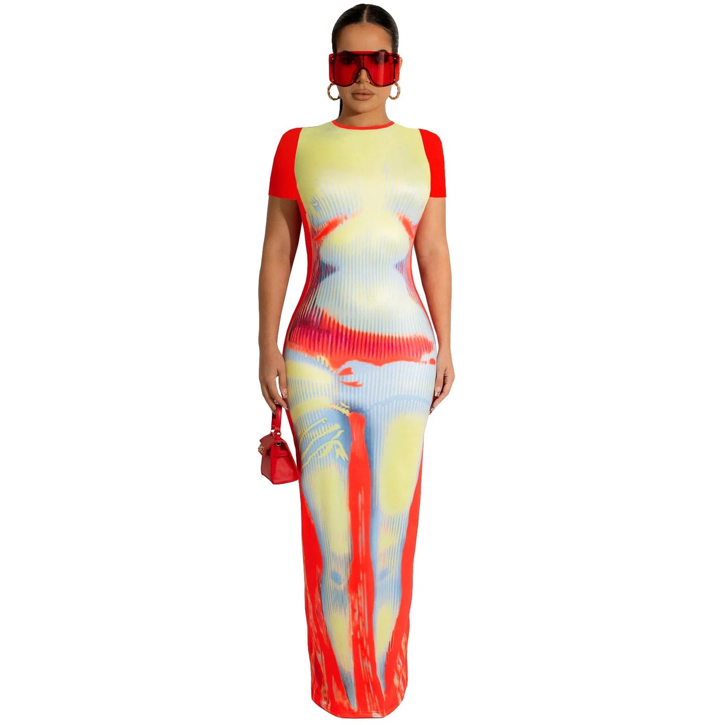 Vibrant Short Sleeve Dress